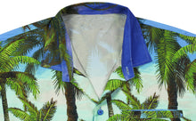 Load image into Gallery viewer, la-leela-shirt-casual-button-down-short-sleeve-beach-shirt-men-aloha-pocket-Shirt-Bright Blue_AA171