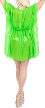 Load image into Gallery viewer, LA LEELA Women&#39;s Swimwear Cover up plus size Solid OSFM 4-14 [S-L] Green_X958