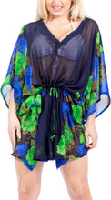 Load image into Gallery viewer, LA LEELA Print Beach swimsuit Cover up For Women Green_Y321 OSFM 16-28W [XL- 4X]