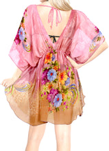 Load image into Gallery viewer, LA LEELA Women Swim Beach Dress Kaftan Cover Ups for Swimwear US 8-16W Pink_Y705