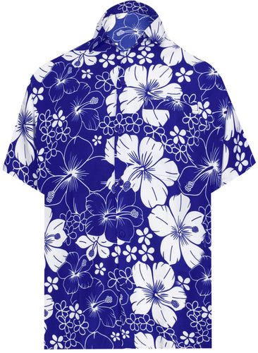 la-leela-shirt-casual-button-down-short-sleeve-beach-shirt-men-aloha-pocket-Blue_AA225