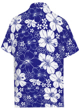 Load image into Gallery viewer, la-leela-shirt-casual-button-down-short-sleeve-beach-shirt-men-aloha-pocket-Blue_AA225