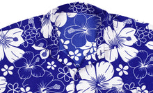 Load image into Gallery viewer, la-leela-shirt-casual-button-down-short-sleeve-beach-shirt-men-aloha-pocket-Blue_AA225