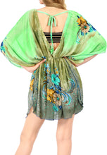 Load image into Gallery viewer, LA LEELA Women&#39;s Swim Beach Dress Caftan Cover Ups Swimwear US 8-16W Green_M176