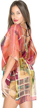 Cargar imagen en el visor de la galería, LA LEELA Women&#39;s Caftan Bikini Swimwear Cover Ups Dress US 8-16W Orange_L900