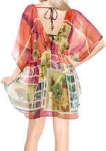 Cargar imagen en el visor de la galería, LA LEELA Women&#39;s Caftan Bikini Swimwear Cover Ups Dress US 8-16W Orange_L900