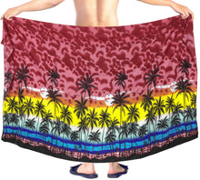 Load image into Gallery viewer, LA-LEELA-Men-Beach-Cover-Up-Pareo-Canga-Swimsuit-Sarong-Lungi-One-Size-Red_Z259