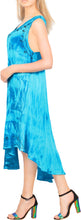 Cargar imagen en el visor de la galería, LA LEELA Floral Women&#39;s Plus Size Caftan Beach Dress Bright Blue_Y869 US Size 14