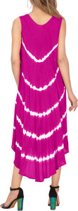 LA LEELA Floral Casual Caftan Dress for Women Pink_Y876 US Size 14 - 20W