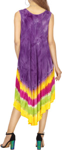 LA LEELA Floral Caftan Beach Dress Cover up for Women Violet_Y886 US Size 14 - 2