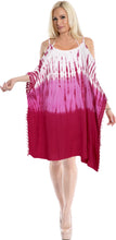 Cargar imagen en el visor de la galería, LA LEELA Women Kaftan Swimwear Summer Beach Cover Up Swimwear US 18-24 Pink_R251