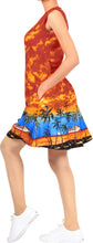 Load image into Gallery viewer, LA LEELA Women&#39;s Beach Swimsuit Cover Up Swimwear Kimono US 4 [S] Orange_T743