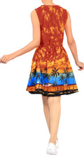 Cargar imagen en el visor de la galería, LA LEELA Women&#39;s Kimono Bikini Swimwear Cover Ups Dress US 14 [L] Orange_T743