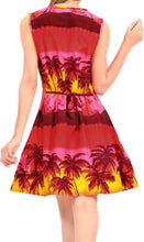 Load image into Gallery viewer, LA LEELA Women Swim Dress Caftan Cover Ups Tops for Swimwear US 10 [M] Red_V148