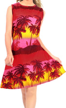 Load image into Gallery viewer, LA LEELA Women Swim Dress Caftan Cover Ups Tops for Swimwear US 10 [M] Red_V148