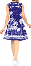 Load image into Gallery viewer, LA LEELA Women&#39;s Swimwear Cover-Ups Beach Suit Kaftan Dress US 10 [M] Blue_V583