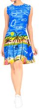 Cargar imagen en el visor de la galería, LA LEELA Women&#39;s Summer Dresses Swimsuit Cover Ups US 14 [L] Bright Blue_V250