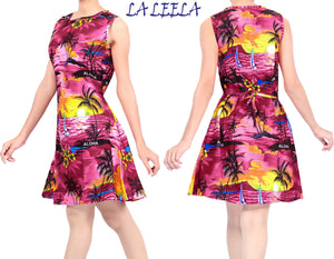LA LEELA Women's Swimsuit Bathing Suit Cover Ups Swimwear US 14 [L] Pink_T759