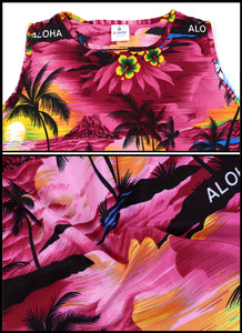 LA LEELA Women's Swimsuit Bathing Suit Cover Ups Swimwear US 14 [L] Pink_T759