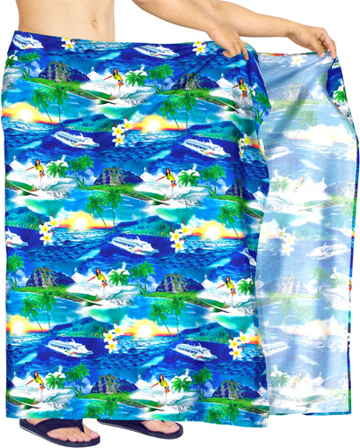 la-leela-Men's-Swim-Hawaiian-Beach-Lava-Lava-Sarong-One-Size-Royal-Blue_V934