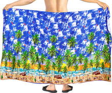 Load image into Gallery viewer, La Leela Men&#39;s Full Pareo Summer Swimsuit Beach Sarong One Size Royal Blue_V946