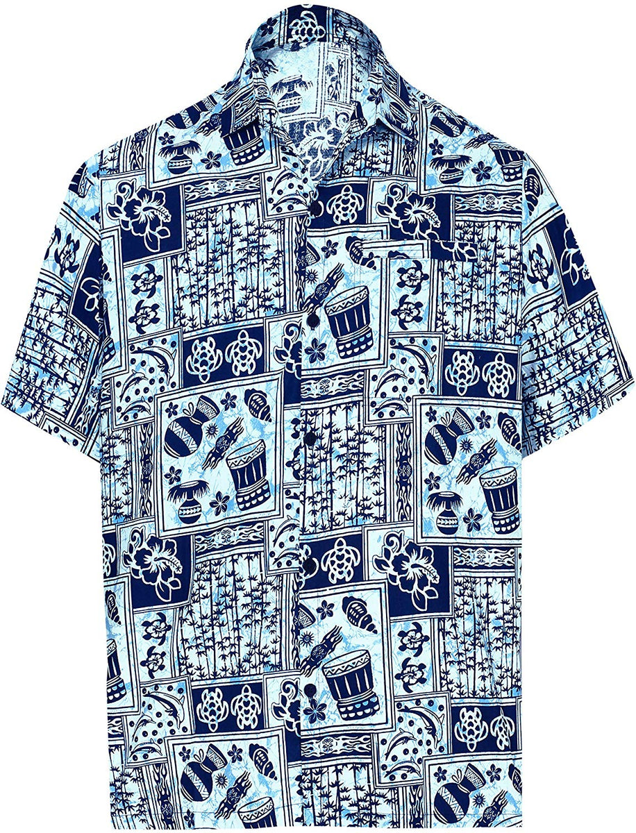 LA LEELA Men's Aloha Hawaiian Shirt Short Sleeve Button Down Casual ...